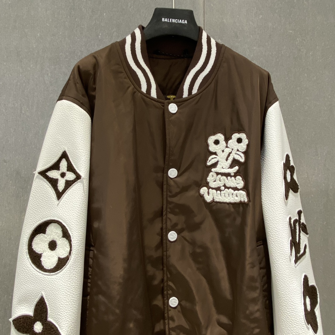 LV Embroidered Varsity Jacket 1AFPWZ